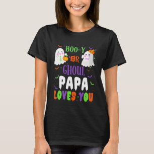 Boo-y oder Ghoul Papa liebt dich Boo Halloween Bab T-Shirt