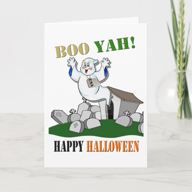 Boo Yah ! Bonne carte Halloween (Devant)