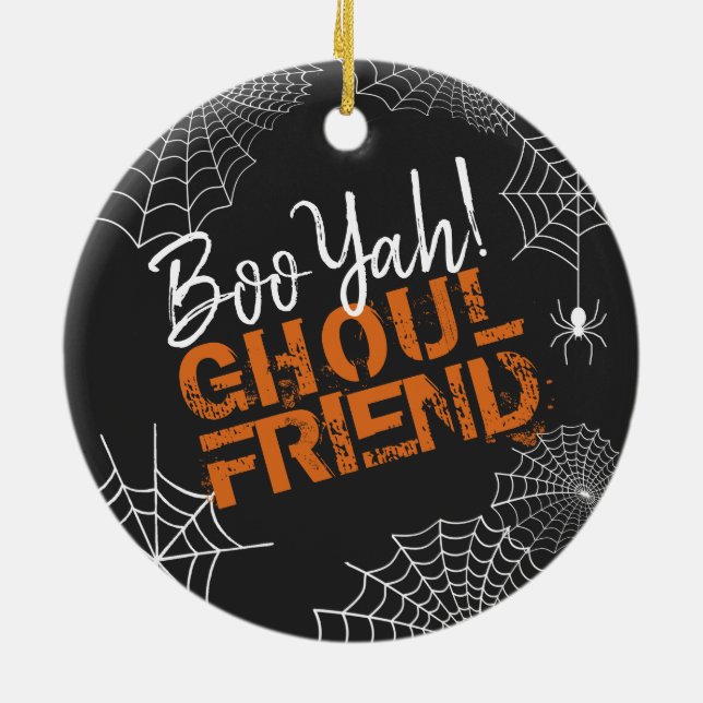 Boo Yah Ghoul Friend Halloween ID684 Keramik Ornament (Hinten)