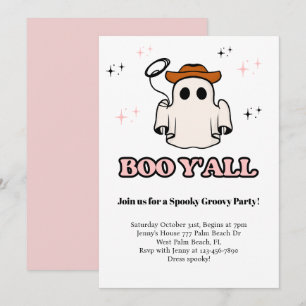 Boo Y'all Invitation Super de la fête d'Halloween