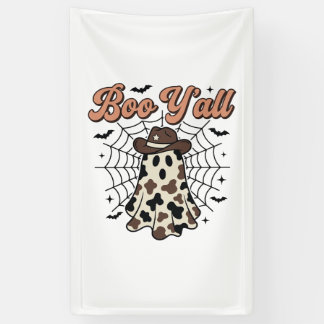 Boo Yall Western Geist Halloween Design Banner