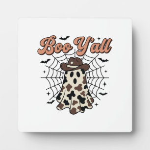 Boo Yall Western Geist Halloween Design Fotoplatte