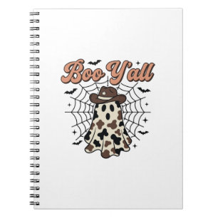 Boo Yall Western Geist Halloween Design Notizblock