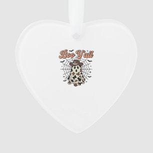Boo Yall Western Geist Halloween Design Ornament