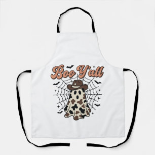 Boo Yall Western Geist Halloween Design Schürze