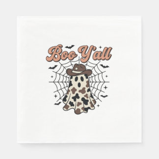 Boo Yall Western Geist Halloween Design Serviette