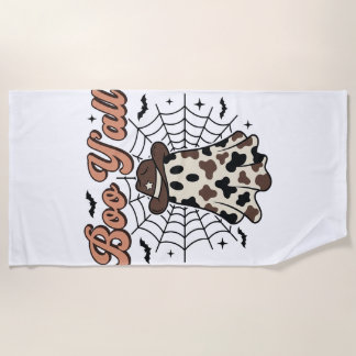 Boo Yall Western Geist Halloween Design Strandtuch