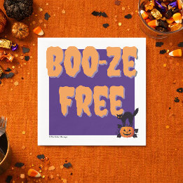 Boo‑ze Free | Alkoholfreie Halloween-Party Serviette