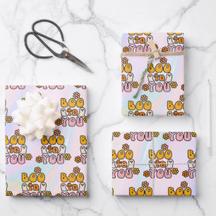 Boo zu dir Niedlich Halloween Geschenkpapier Set