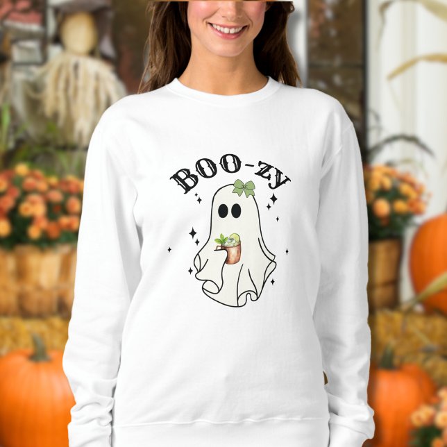 Boo-zy Moskauer Mule Niedlich Ghost Halloween Sweatshirt (Boo-zy Moscow Mule Cute Ghost Halloween sweatshirt)