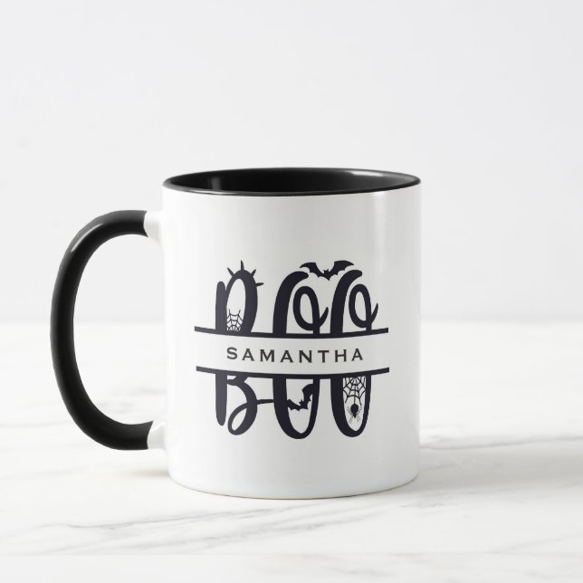 Boobas & Spider Web Custom Monogram Tasse (Links)