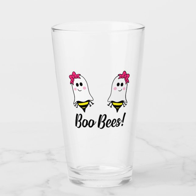 Boobienen - Brustkrebs-Bewusstsein Glas (Vorderseite)