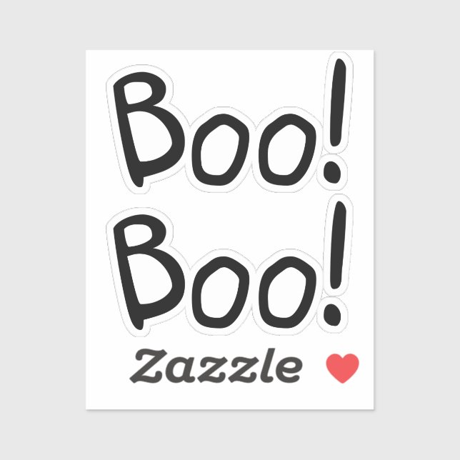 Booblack niedliche handgeschriebene Typografie Hal Aufkleber (Blatt)