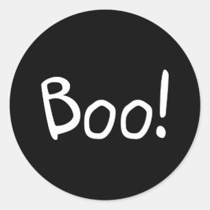 Booblack niedliche handgeschriebene Typografie Hal Runder Aufkleber