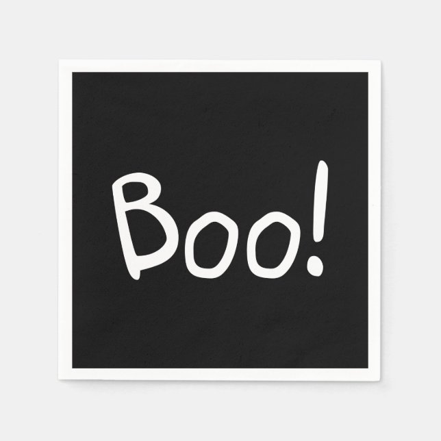 Booblack niedliche handgeschriebene Typografie Hal Serviette (Vorderseite)