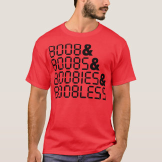 BOOBLESS Rechner auf dem Kopf stehende Wörter T-Shirt