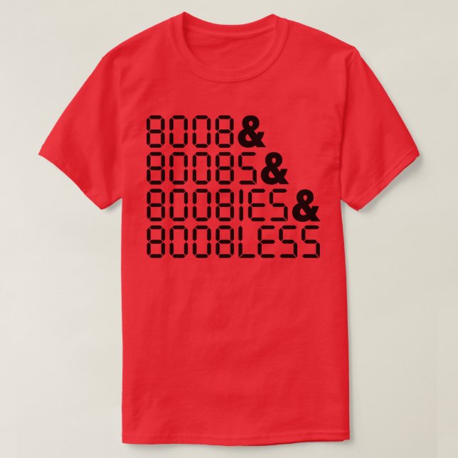 BOOBLESS-Rechner T-Shirt (Design vorne)
