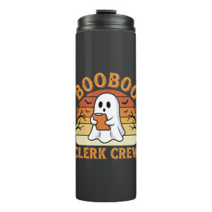 Booboo Clerk Crew Halloween-Geisterdesign_1 Thermosbecher