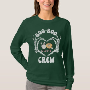 Booboo-Crew Skelett Herzform Handghost T-Shirt