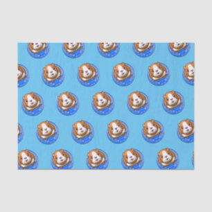 Booboo Piggy Blue Tissue Paper Seidenpapier