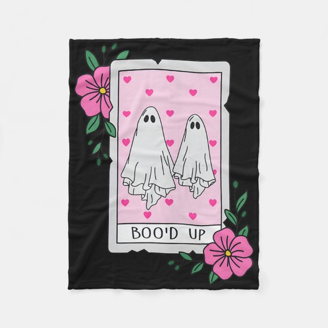 Boo'd Up Ghost Tarot Halloween Funny Ghost Fleecedecke (Vorderseite)