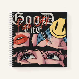 Boof Puddle Life Pop Porträt Notizbuch