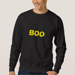 Boogelbe schwarze Sporentypografie Halloween Sweatshirt