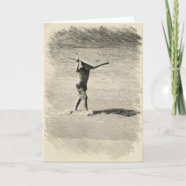 Boogie Boarding Karte (Vorderseite)