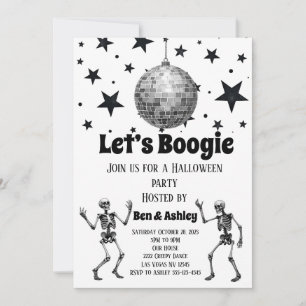 Boogie Dance Disco Ball Halloween-Party von lass Einladung