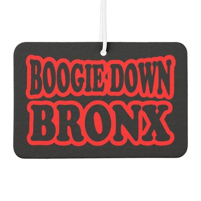 Boogie Down Bronx, NYC Autolufterfrischer (Vorderseite)
