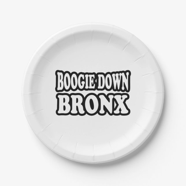 Boogie Down Bronx, NYC Pappteller (Vorderseite)