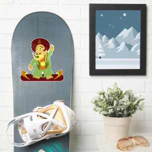 Boogie-Monster Cartoon-Kreatur Lustiges Design Aufkleber