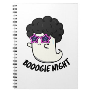 Boogie Night Funny Halloween Ghost Puff Notizblock