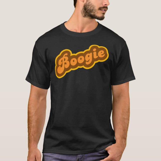 Boogie - Retro-70er - Essenzielles Logo  T-Shirt (Vorderseite)