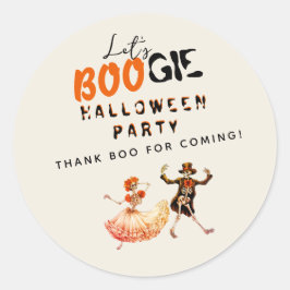 BOOGIE Skeleton Day of Death Halloween Begrüßungsz Runder Aufkleber