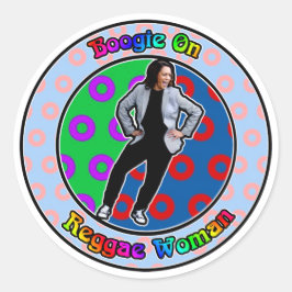 Boogie über Kamala Runder Aufkleber