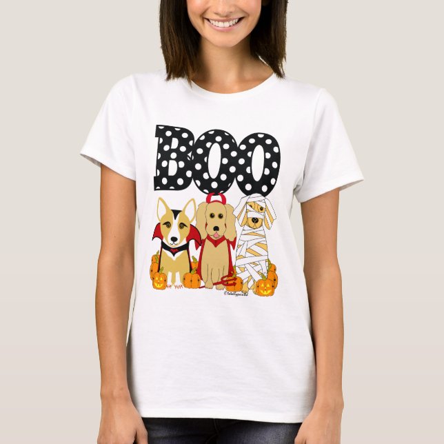 Boohunde im Halloween-Shirt der Kostüme T-Shirt (Vorderseite)