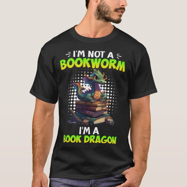 Book  Book Dragon Reading friends bookworm Book T-Shirt (Vorderseite)