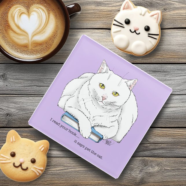 Book Cat Glasuntersetzer (Von Creator hochgeladen)