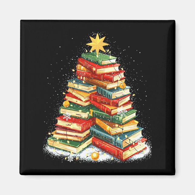 Book Christmas Tree Reading  Magnet (Vorne)