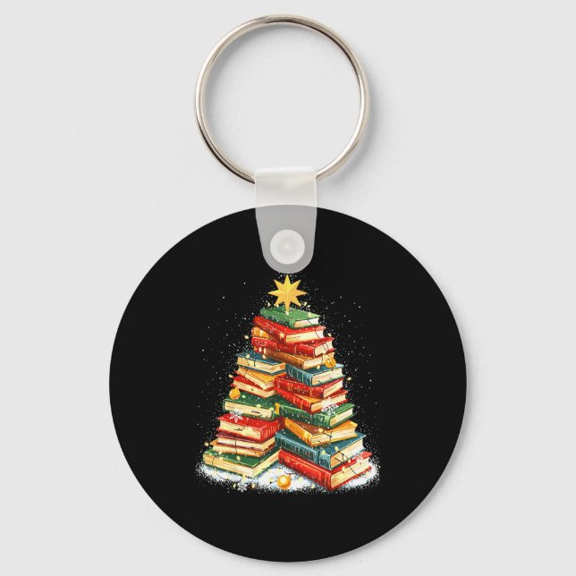 Book Christmas Tree Reading  Schlüsselanhänger (Vorderseite)