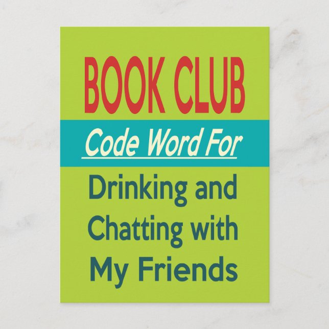Book Club - Code Word Postkarte (Vorderseite)