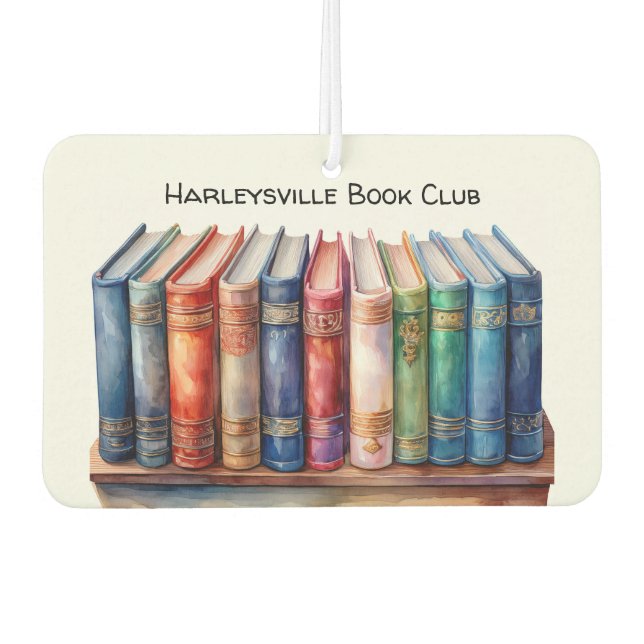 Book Club Customizable Auto Autolufterfrischer (Vorderseite)