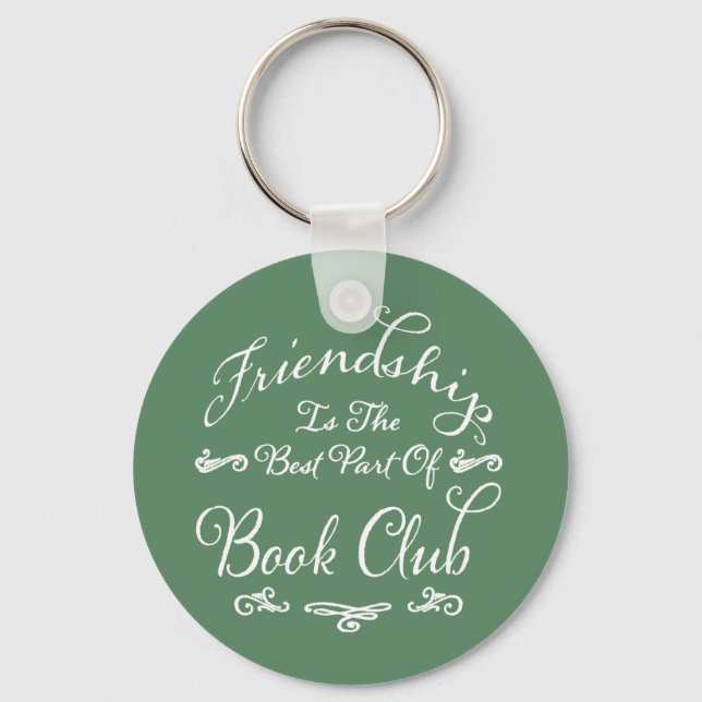 Book Club Friendship Typografie Schlüsselanhänger (Vorderseite)