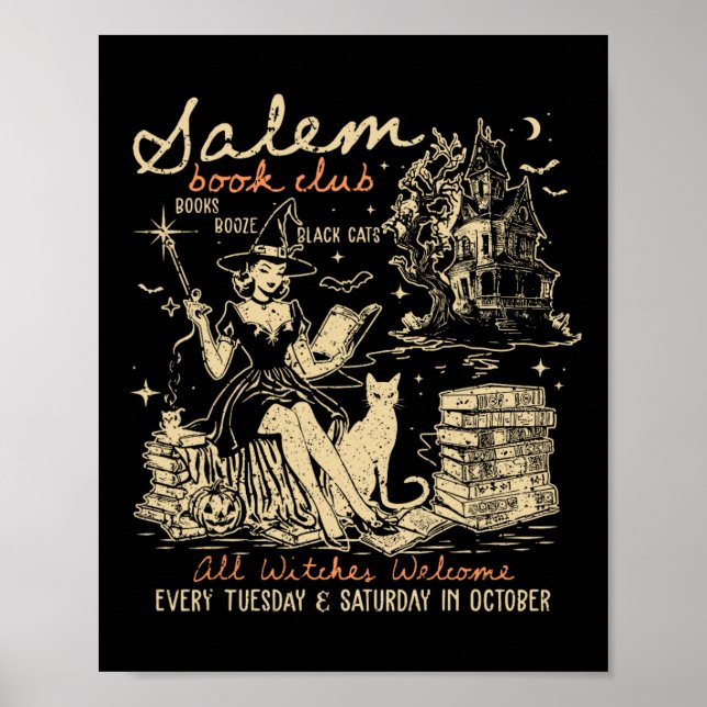 Book Club Funny Bookween Spooky Reading B Poster (Vorne)