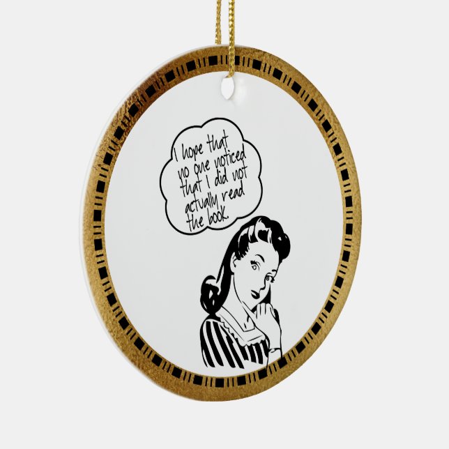 Book Club - I Hope - Gold Retro Keramik Ornament (Rechts)
