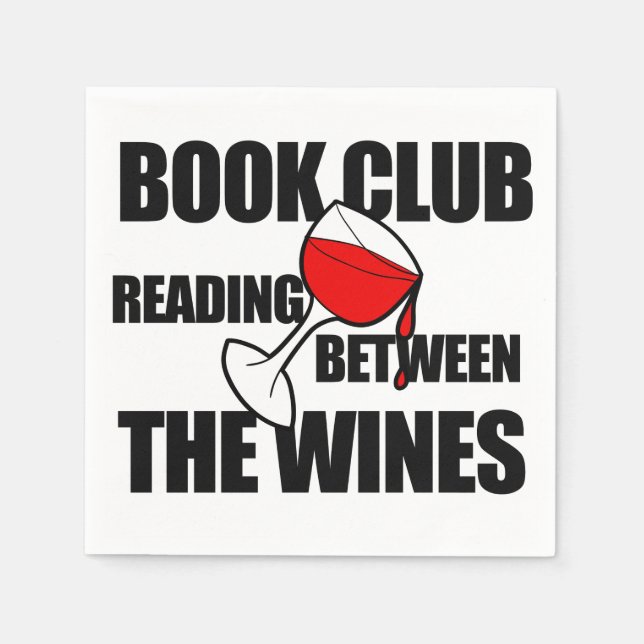 BOOK CLUB Lesen zwischen den Weinen Serviette (Vorderseite)