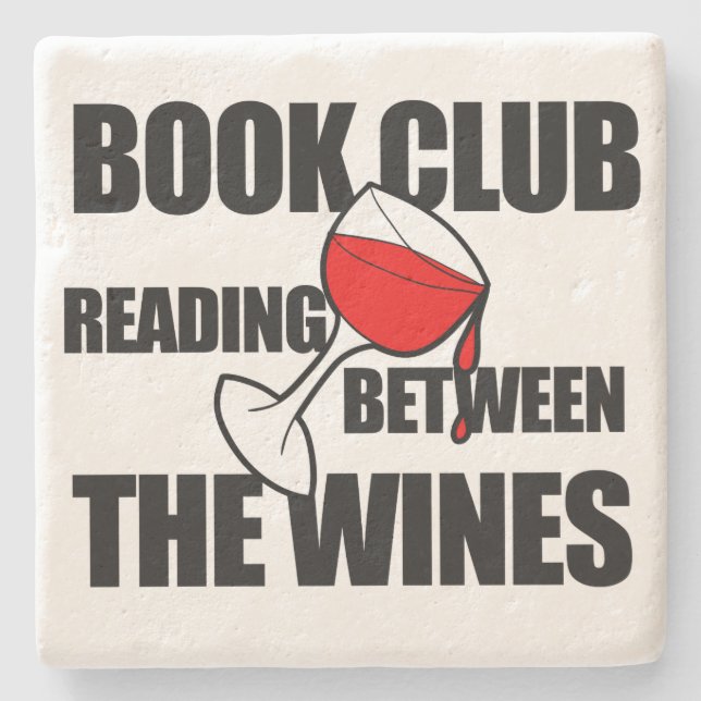 BOOK CLUB Lesen zwischen den Weinen Steinuntersetzer (Vorderseite)