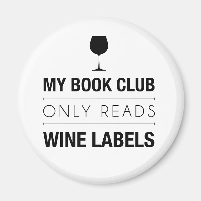 Book Club Lit Vin Étiquettes Magnet (Devant)