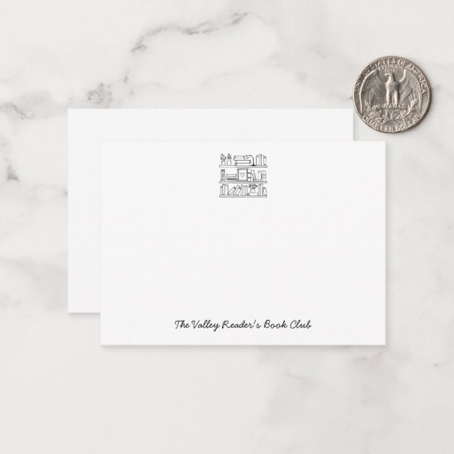 Book Club Personalized Correspondence Mitteilungskarte (Vorderseite/Rückseite Beispiel)
